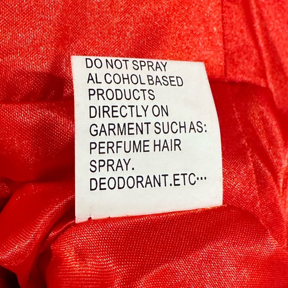 Mac Duggal Bow One Shoulder Ruffle Asymmetric Hem Gown Dress 68027 in 6 Red NWOT - Picture 7 of 7